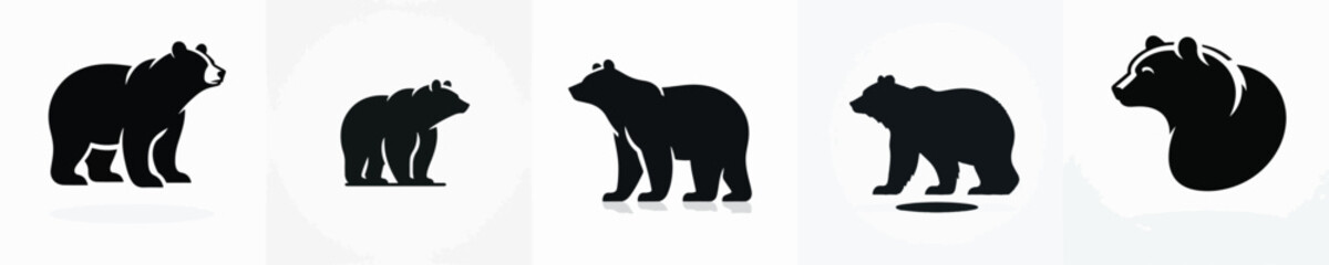 Naklejka premium Bear Silhouette Vector Illustration