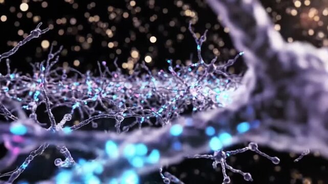Visualization of neural impulse transmission within the sensory system