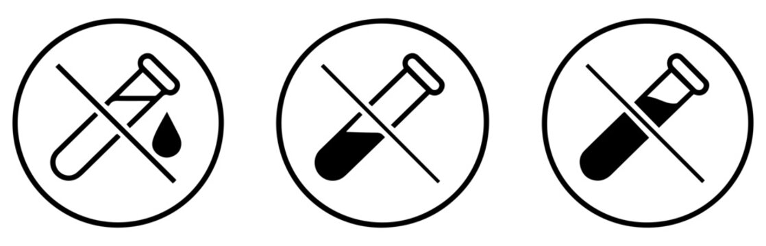 no preservative chemical free lab icon