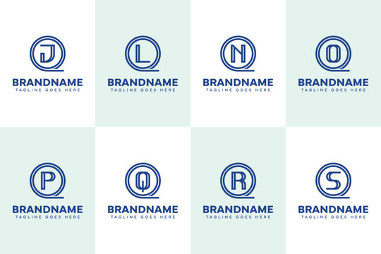 Letters QJ QL QN QO QP QQ QR QS Logo Monogram Set