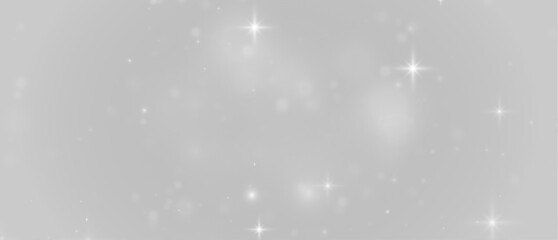 Fototapeta premium Shimmering white dust with luminous reflections and soft haze glow. Gentle sparkle creates festive atmosphere. Perfect design element for banners. png