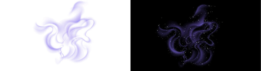 PNG image of Purple magical smoke on transparent background © Nurun Nahar