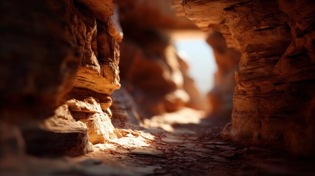 Canyon sunlight pathway