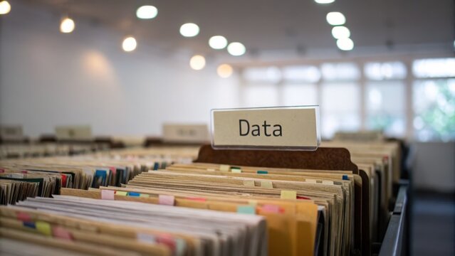 Organized File System with Data Folders in a Modern Office Setting