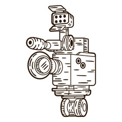 Naklejka premium Video camera detailed stroke