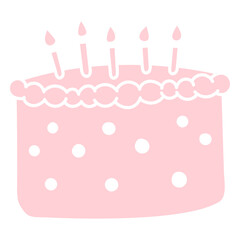 Fototapeta premium Pastel pink birthday cake