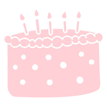 Pastel pink birthday cake