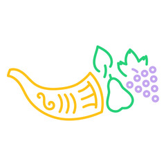 Fototapeta premium Hanukkah symbol with grapes and a pomegranate
