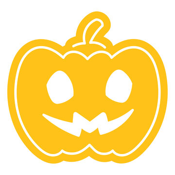 Yellow jack o lantern icon