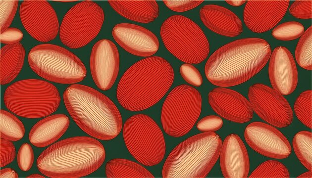 seamless pattern with oval tomatoes