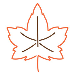 Fototapeta premium stroke autumn leave