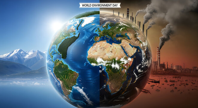 World environment day a divided earth reflects urgent climate action and ecological concerns