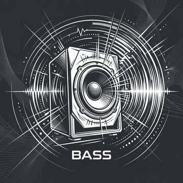 DJ Speaker Sound System Powerful Bass Audio Equipment Party Music Loudspeaker Professional DJ Setup Club Concert Sound Box Black Modern Technology