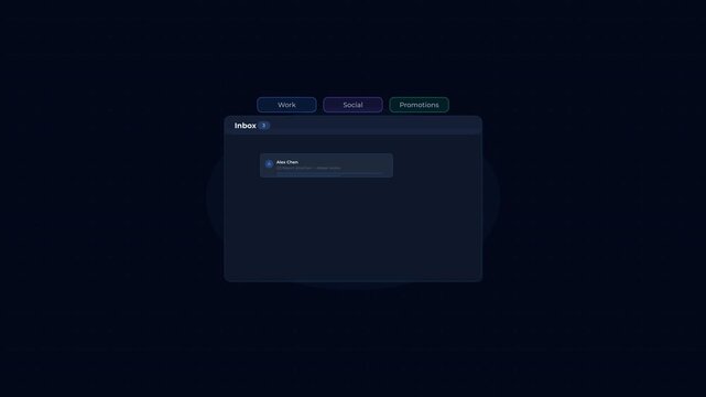 Digital User Interface Login Animation with Tab Navigation