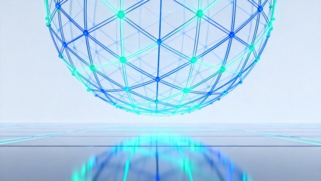 Geometric sphere with network pattern