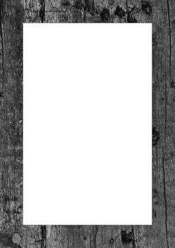 Large halftone wooden frame texture with a transparent background