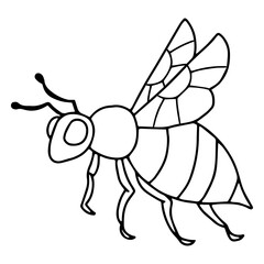 A bee flying to collect nectar © Vexels