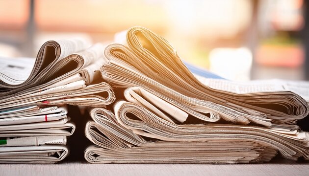 stack of newspapers