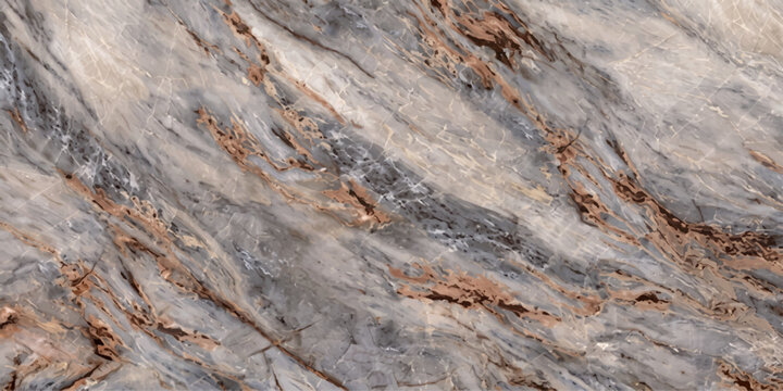 A textured macro closeup of an old natural wood surface features a rough brown bark pattern with gray grunge stone elements and abstract granite geology from the forest