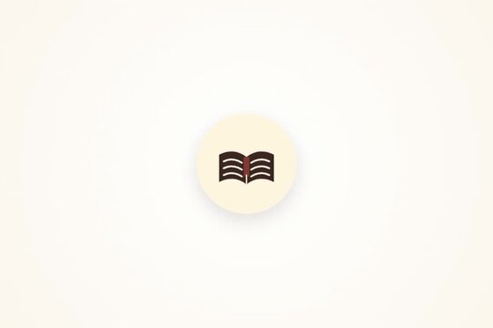 Minimalist Open Book Fade-In Reveal Animation &mdash; Warm Cream Education and Literature Brand Intro Motion Graphic Template