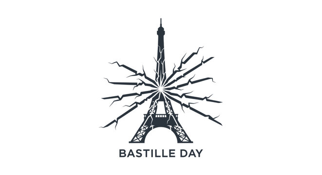 Eiffel Tower Illustration Graphic Design.