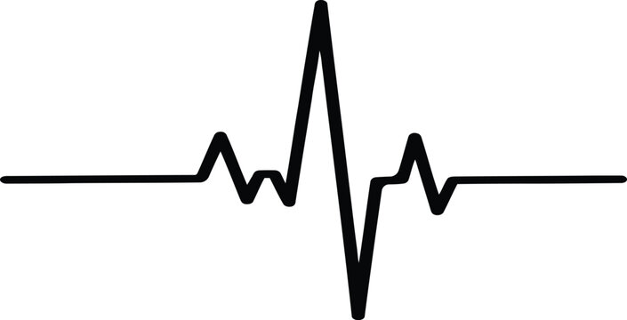 Heartbeat line drawing a simple representation of vital signs