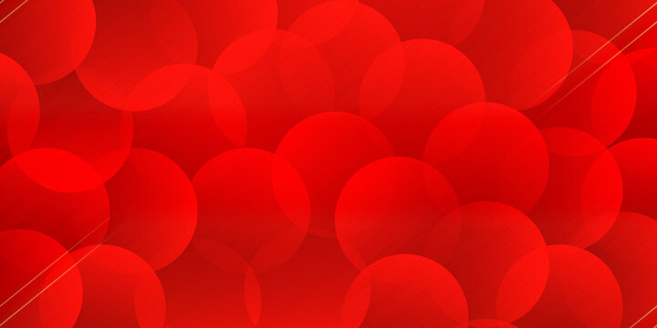 Abstract red background with circular bokeh and diagonal light lines