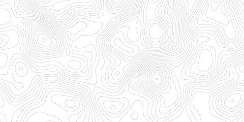 Topographic map contour lines abstract vector background for cartography and geography isolated on white © Romana