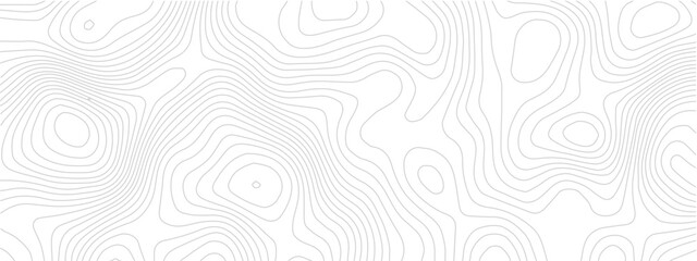 Topographic map contour lines abstract vector background for cartography and geography isolated on white © Romana