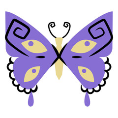 Obraz premium Vibrant purple butterfly