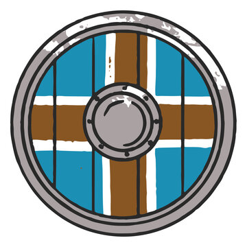 Classic viking shield for battle