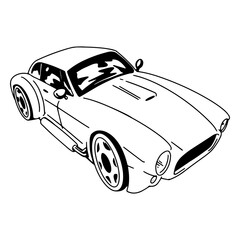 Obraz premium Luxury automobile hand-drawn sketch