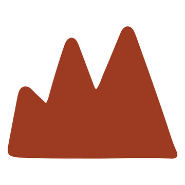 Red mountain icon