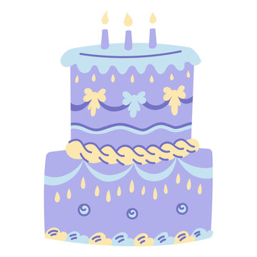 Victorian flat birthday cake