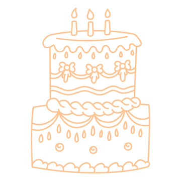 Victorian stroke birthday cake