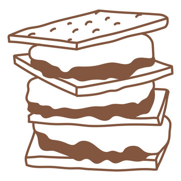 Smore filled stroke chocolate sweets