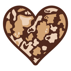 Animal camouflage in heart-shaped frame © Vexels