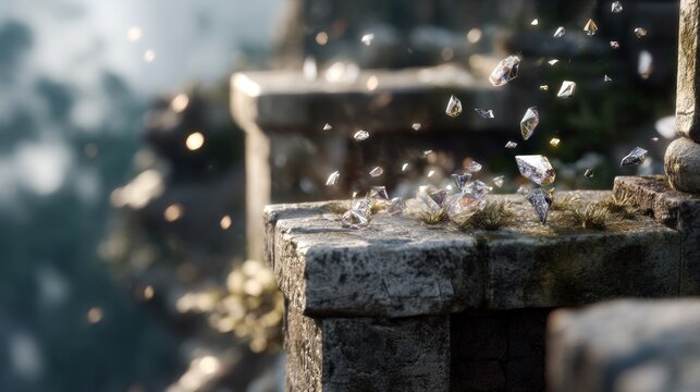 Stone fragmentation abstract