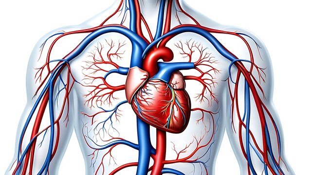 ## Detailed Anatomical Structure of the Human Heart and Major Vessels