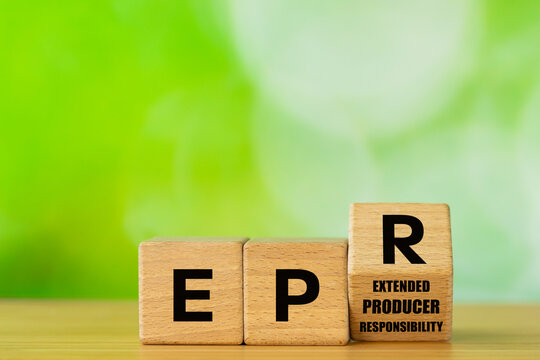 Extended Producer Responsibility (EPR) concept. Sustainable waste management and recycling responsibility for manufacturers