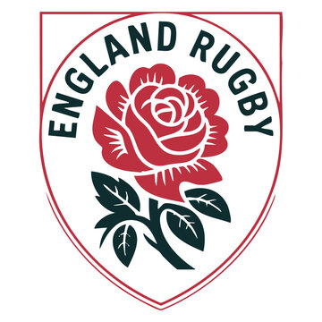 England rugby crest a red rose emblem of national pride