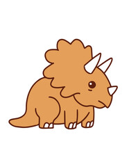 Cartoon triceratops © Vexels