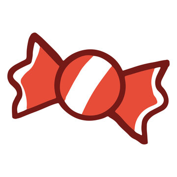 Red and white candy icon