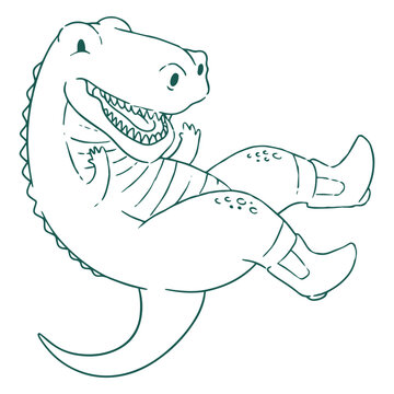 T - rex is sitting