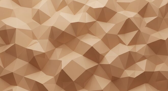 Abstract tan polygon mesh forms a textured 3D landscape with soft lighting in this Wallpaper Background image