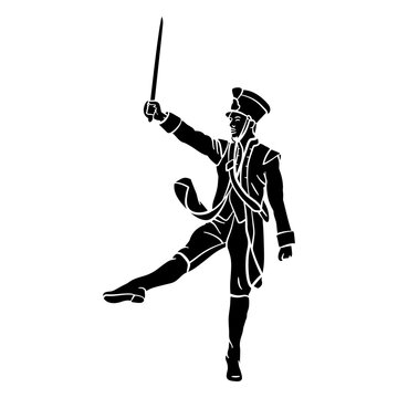 Nutcracker cut out ballet character