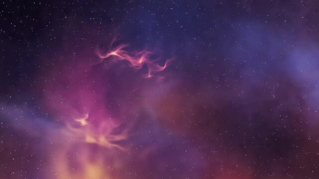 Abstract space galaxy background with stars 4k tech animation video