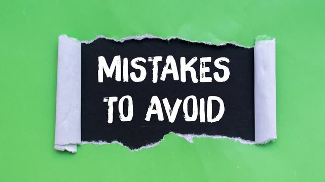 Mistakes to avoid message writing on ripped torn paper background