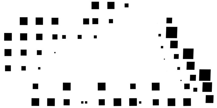 Pixel dissolved disperse mosaic background. Y2k pixel disintegration. Explosion fade. Disappear transform rectangle texture. vector eps10