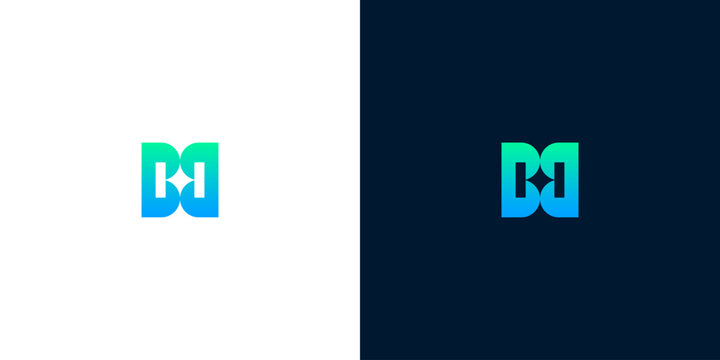 Minimalist Dual Logo Design - 'DM' Monogram with Modern Gradient and Geometric Elements